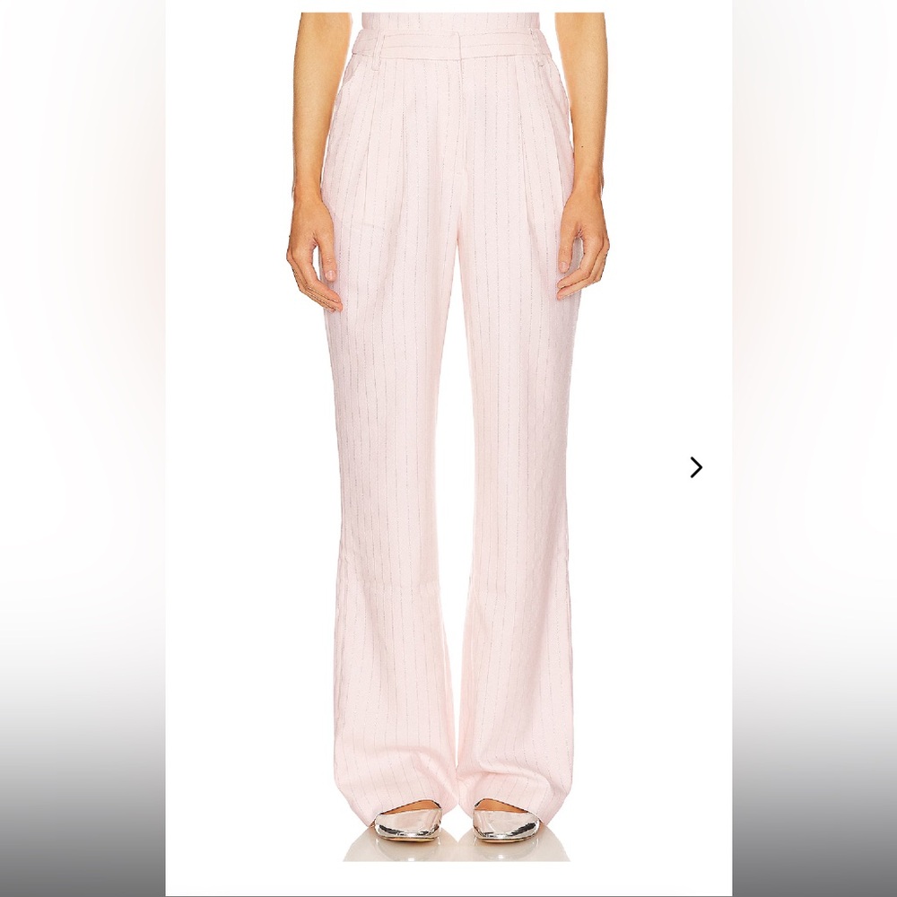 NWOT Revolve Lovers and Friends Jasmine Pants in Pink Pinstripes